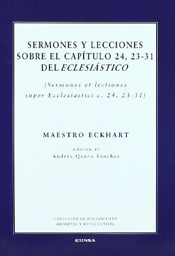 Couverture : Sermones y lecciones sobre el capítulo 24, 23-31 del Eclesiástico