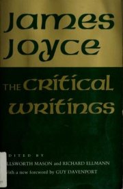 Couverture : The critical writings of James Joyce