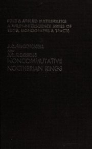 Couverture : Noncommutative Noetherian rings