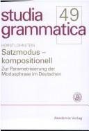 Couverture : Satzmodus - kompositionell