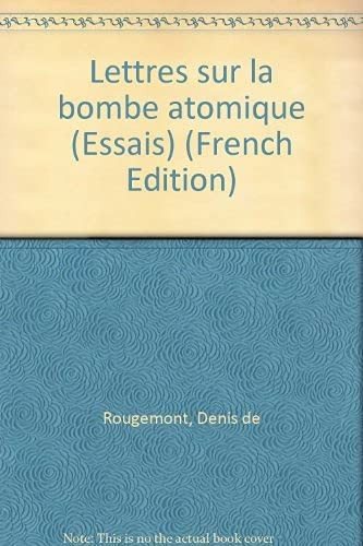 Couverture : Lettres sur la bombe atomique