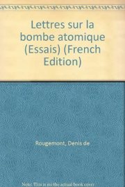 Couverture : Lettres sur la bombe atomique