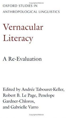 Couverture : Vernacular literacy