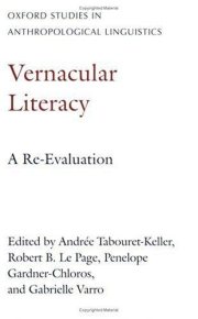 Couverture : Vernacular literacy
