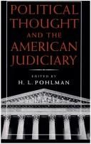 Couverture : Political thought and the American judiciary