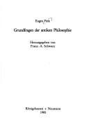 Couverture : Grundfragen der antiken Philosophie