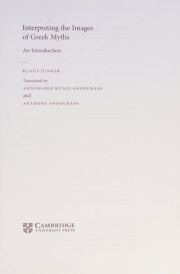 Couverture : Interpreting the Images of Greek Myths