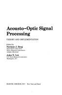Couverture : Acousto-optic signal processing