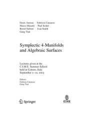 Couverture : Symplectic 4-manifolds and algebraic surfaces