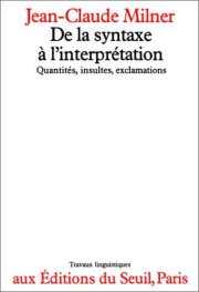 Couverture : De la syntaxe à l'interprétation