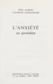 Couverture : L'Anxiété au quotidien