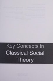 Couverture : Key concepts in classical social theory