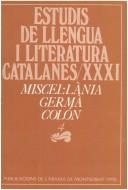 Couverture : Miscel.lània Germà Colón