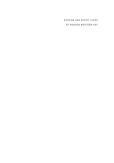 Couverture : Russian and Soviet views of modern Western art