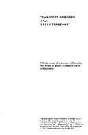 Couverture : Effectiveness of Measures Influencing the Levels of Public Transport Use in Urban Areas