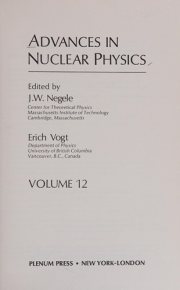 Couverture : Advances in nuclear physics