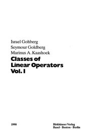 Couverture : Classes of linear operators