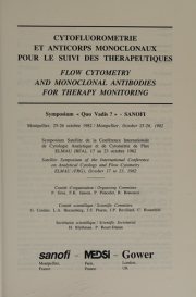 Couverture : Cytofluorométrie et anticorps monoclonaux pour le suivi des thérapeutiques