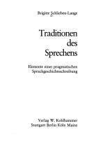 Couverture : Traditionen des Sprechens