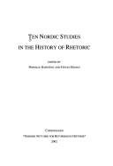 Couverture : Ten Nordic studies in the history of rhetoric