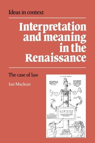 Couverture : Interpretation and meaning in the Renaissance