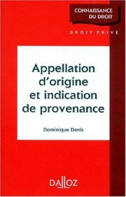 Couverture : Appellation d'origine et indication de provenance