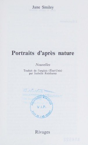 Couverture : Portraits d'après nature