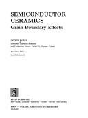 Couverture : Semiconductor ceramics