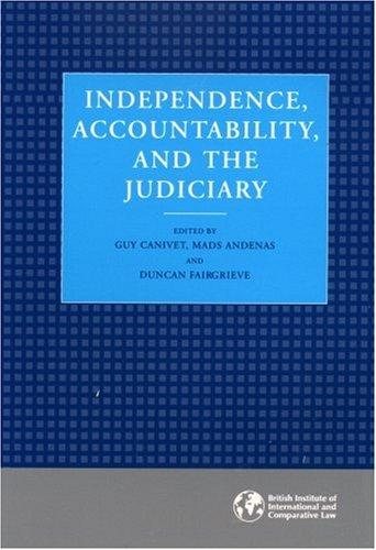 Couverture : Independence, Accountability, and the Judiciary