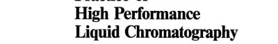 Couverture : Practice of High Performance Liquid Chromatography