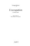 Couverture : L' occupation et autres textes