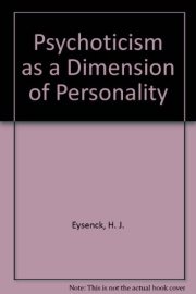 Couverture : Psychoticism as a dimension of personality