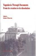 Couverture : Yugoslavia through documents