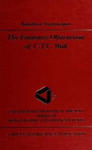 Couverture : The finiteness obstruction of C.T.C. Wall