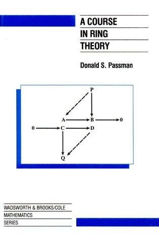 Couverture : A course in ring theory
