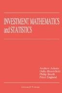 Couverture : Investment mathematics and statistics