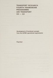 Couverture : Development of functional concepts from the EATMS operational requirements