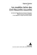 Couverture : Les Modeles Latins Des Cent Nouvelles Nouvelles