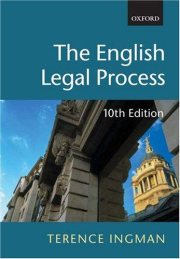 Couverture : The English legal process