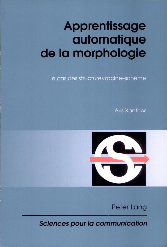 Couverture : Apprentissage automatique de la morphologie
