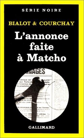 Couverture : L'Annonce faite à Matcho