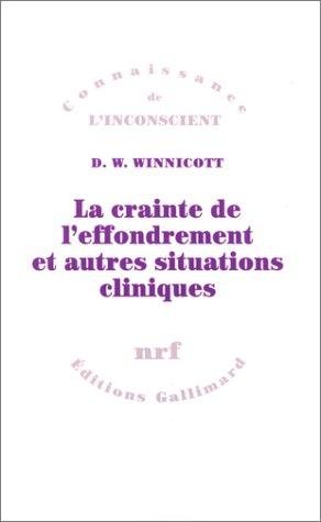 Couverture : La crainte de l'effondrement et autres situations cliniques