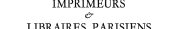 Couverture : Imprimeurs et libraires parisiens du XVIe siècle