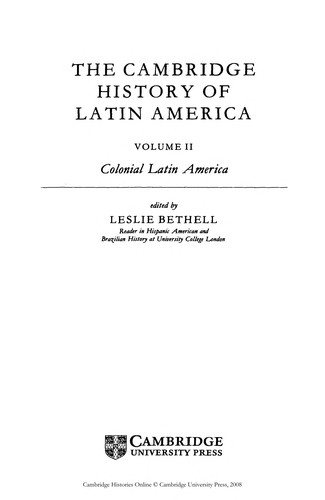 Couverture : The Cambridge history of Latin America