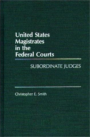 Couverture : United States magistrates in the federal courts