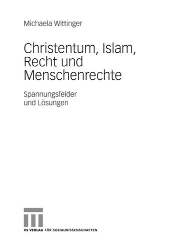 Couverture : Christentum, Islam, Recht und Menschenrechte