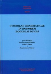 Couverture : Symbolae grammaticae in honorem Boguslai Dunaj
