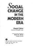 Couverture : Social change in the modern era
