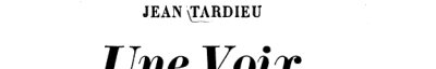 Couverture : Une voix sans personne