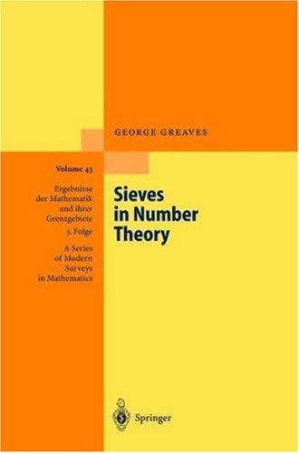 Couverture : Sieves in Number Theory (Ergebnisse der Mathematik und ihrer Grenzgebiete. 3. Folge / A Series of Modern Surveys in Mathematics)